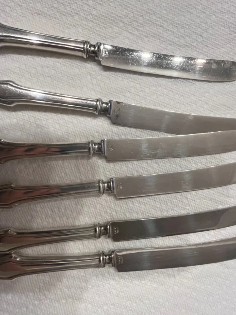 Vintage Alvin Silmet George Washington Silverplate Knives Set 6